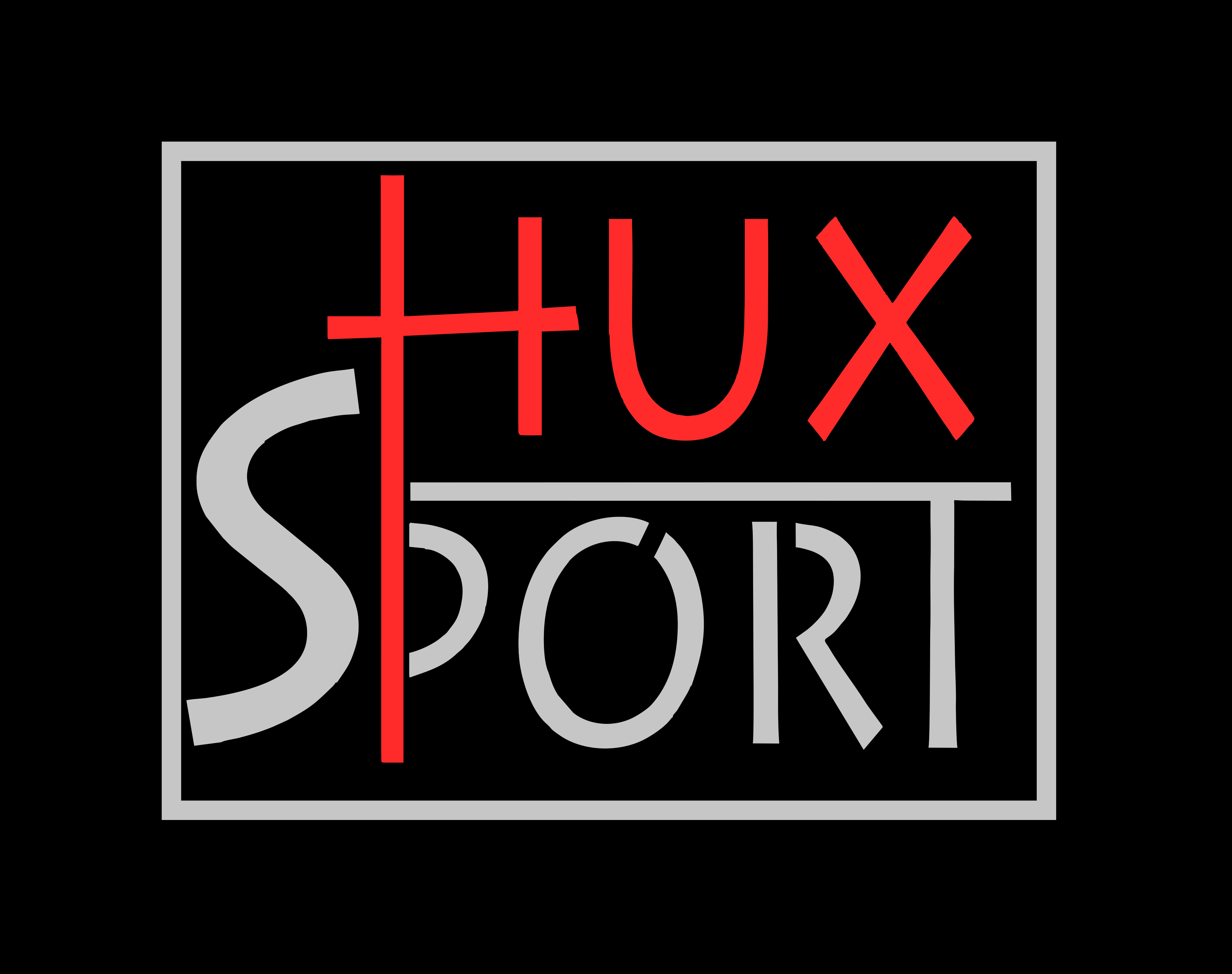 Het logo van hux sport.